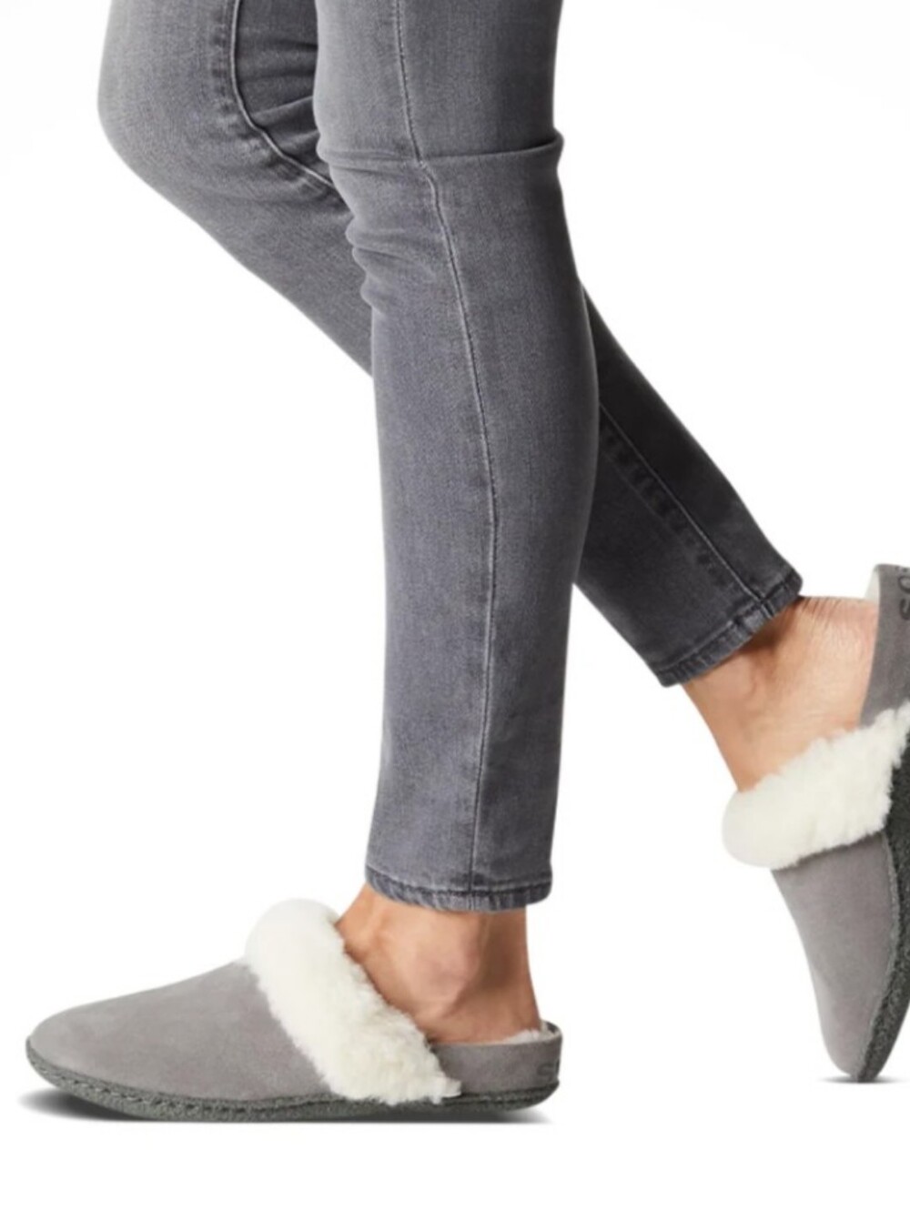 Sorel Nakiska Slide II Cozy Shearling-Trim Slip-On Slippers Size 7 NIB MSRP $85